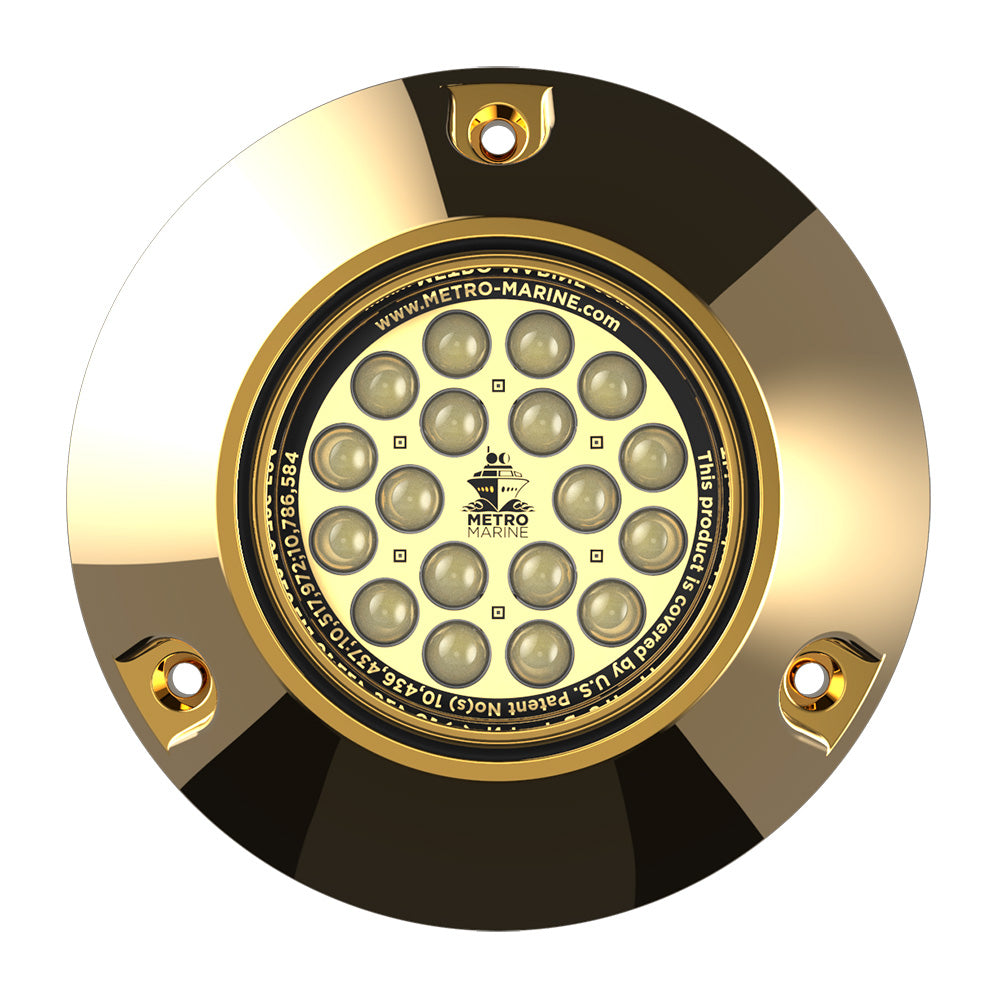 Metro Marine HighOutput Submersible Underwater Light wIntelligent Monochromatic LEDs White 45 Beam FBMR1W345