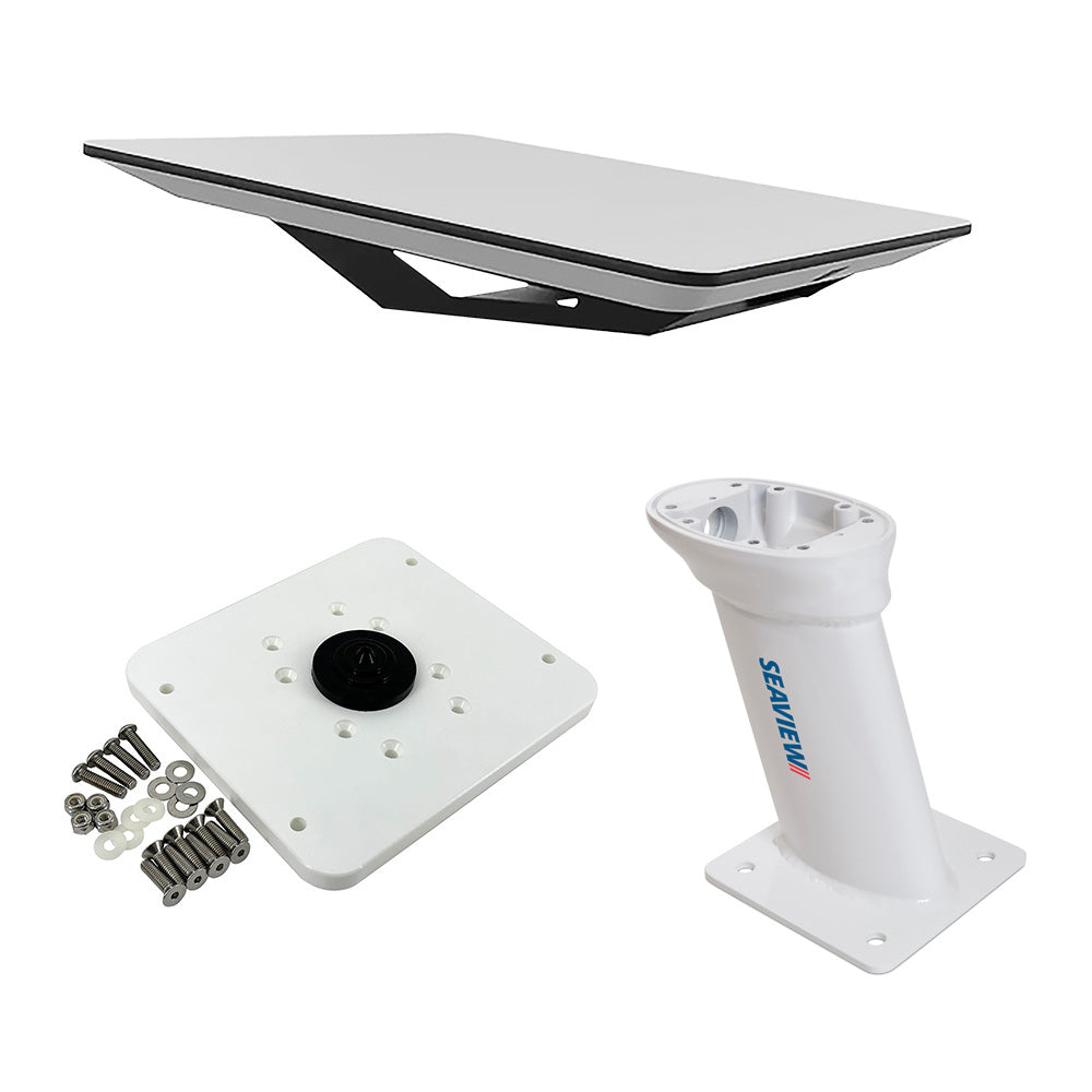 KVH Starlink Flat Panel Kit w10 Seaview Pedestal Mount ADASTLKA Starlink Top Plate 721048SV10
