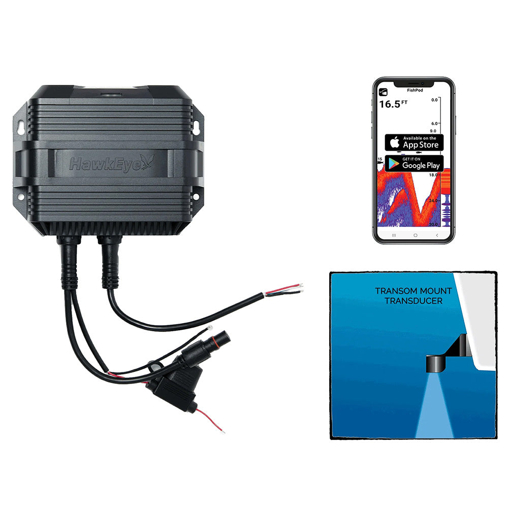 HawkEye FishPod 10BX Boat Mount Bluetooth Fishfinder FP10BX