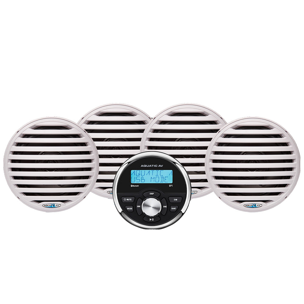 Aquatic AV Economy Gauge StereoSpeakers Kit White EG200