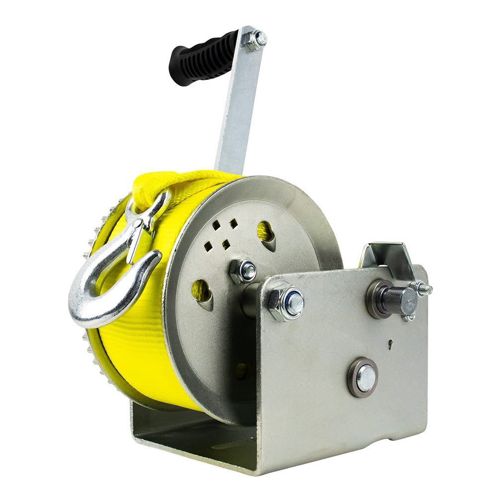 Powerwinch Utility Series Winch 3200lb 2 Speed 11 Crank Arm Zinc 21500W320011ZR