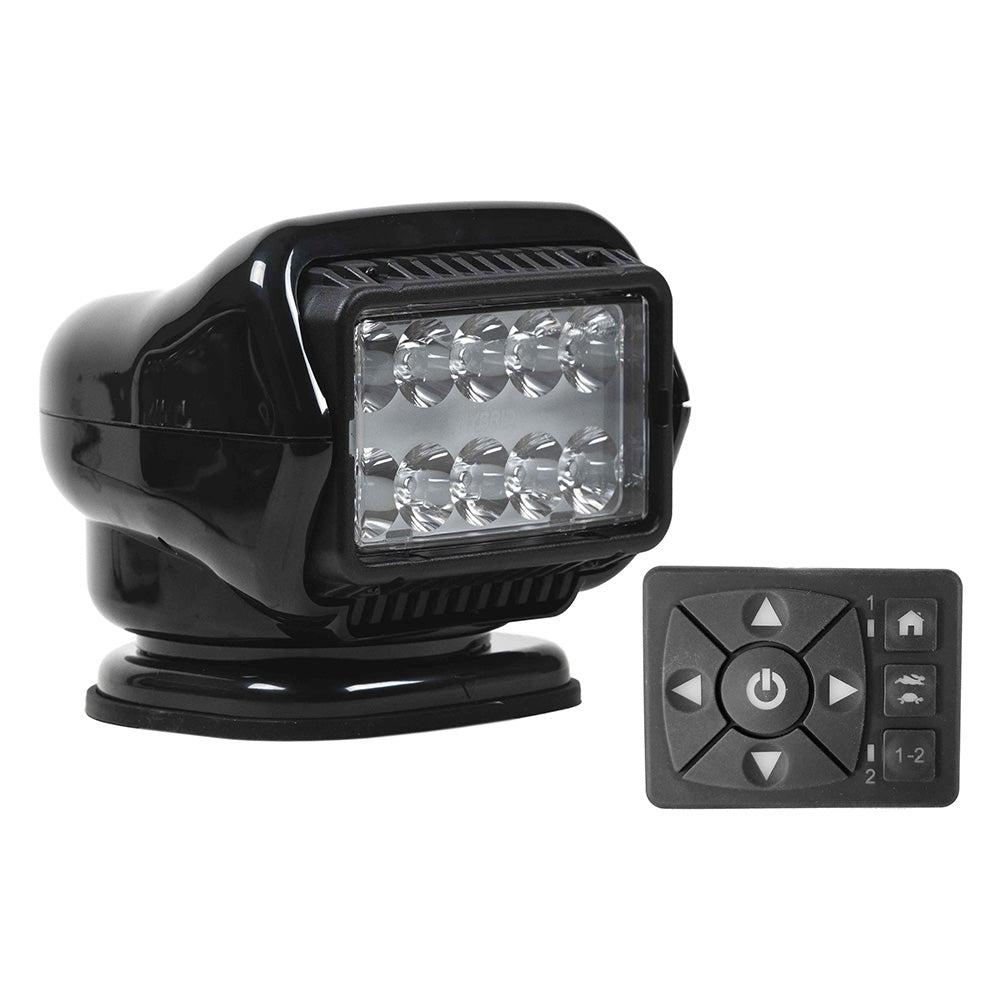 Golight Stryker ST Series LED Hybrid Light Permanent Mount Wired Dash Remote 12V Black 30218ST