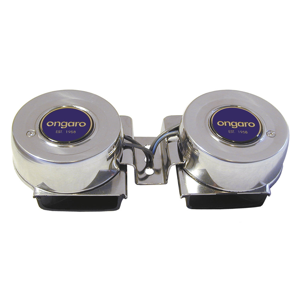 Schmitt Marine Ongaro AllStainless Mini Compact Twin Horn 12V 10002