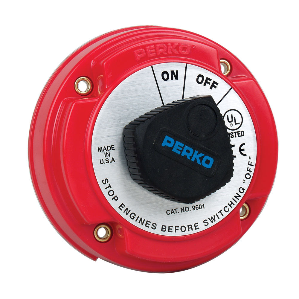 Perko Medium Duty Battery Disconnect Shut OffOn 250 Amp Continuous 1232VDC 9601DP
