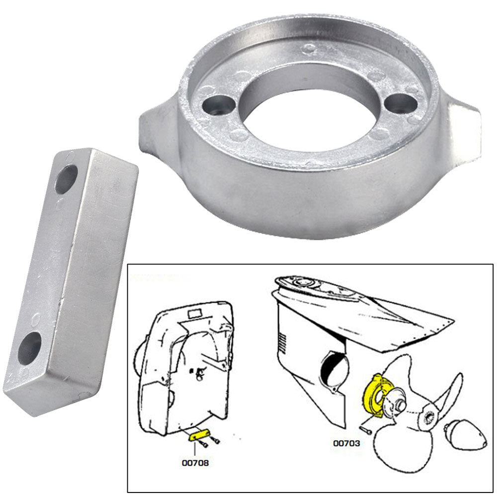 Tecnoseal Anode Kit wHardware Volvo 290 Magnesium 20705MG