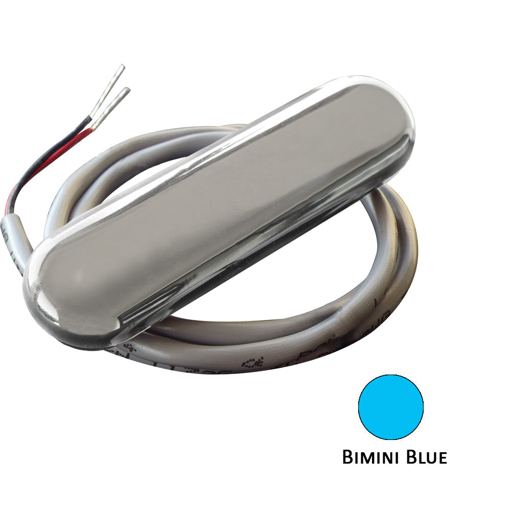 ShadowCaster Courtesy Light w2 Lead Wire 316 SS Cover Bimini Blue 4Pack SCMCLBBSS4PACK