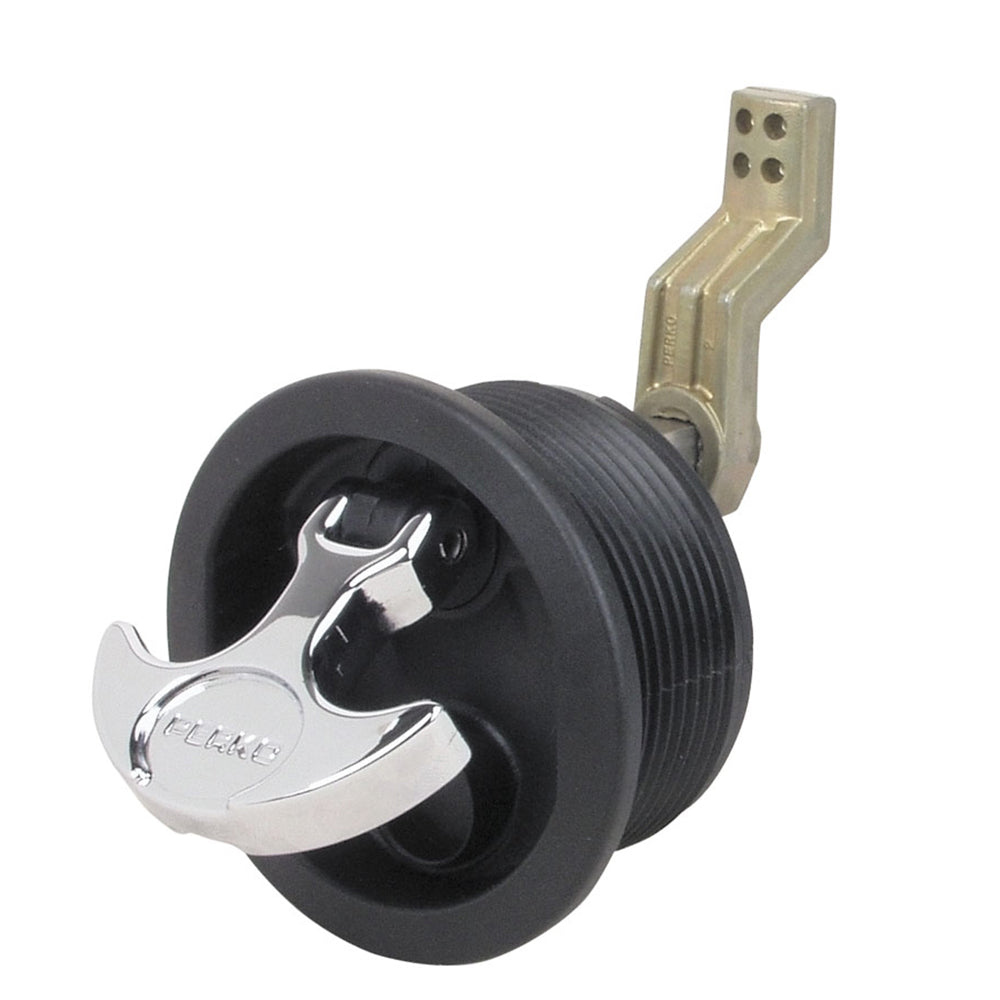 Perko Surface Mount Latch fSmooth Carpeted Surfaces wOffset Cam Bar 1092DP1BLK