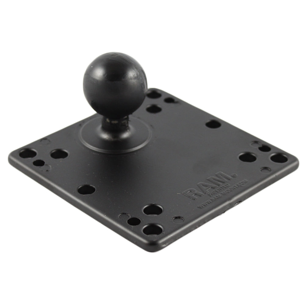 RAM Mount 475 Square Base wVESA 4 x 75mm 4 x 100mm Hole Patterns 15 Ball RAM246AD1U