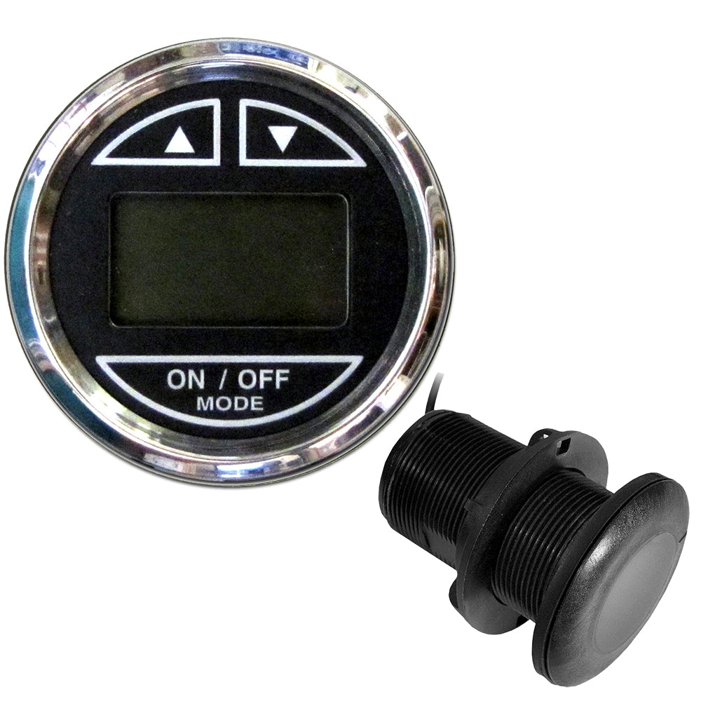 Faria Chesapeake Black 2 Depth Sounder wThruHull Transducer 13795