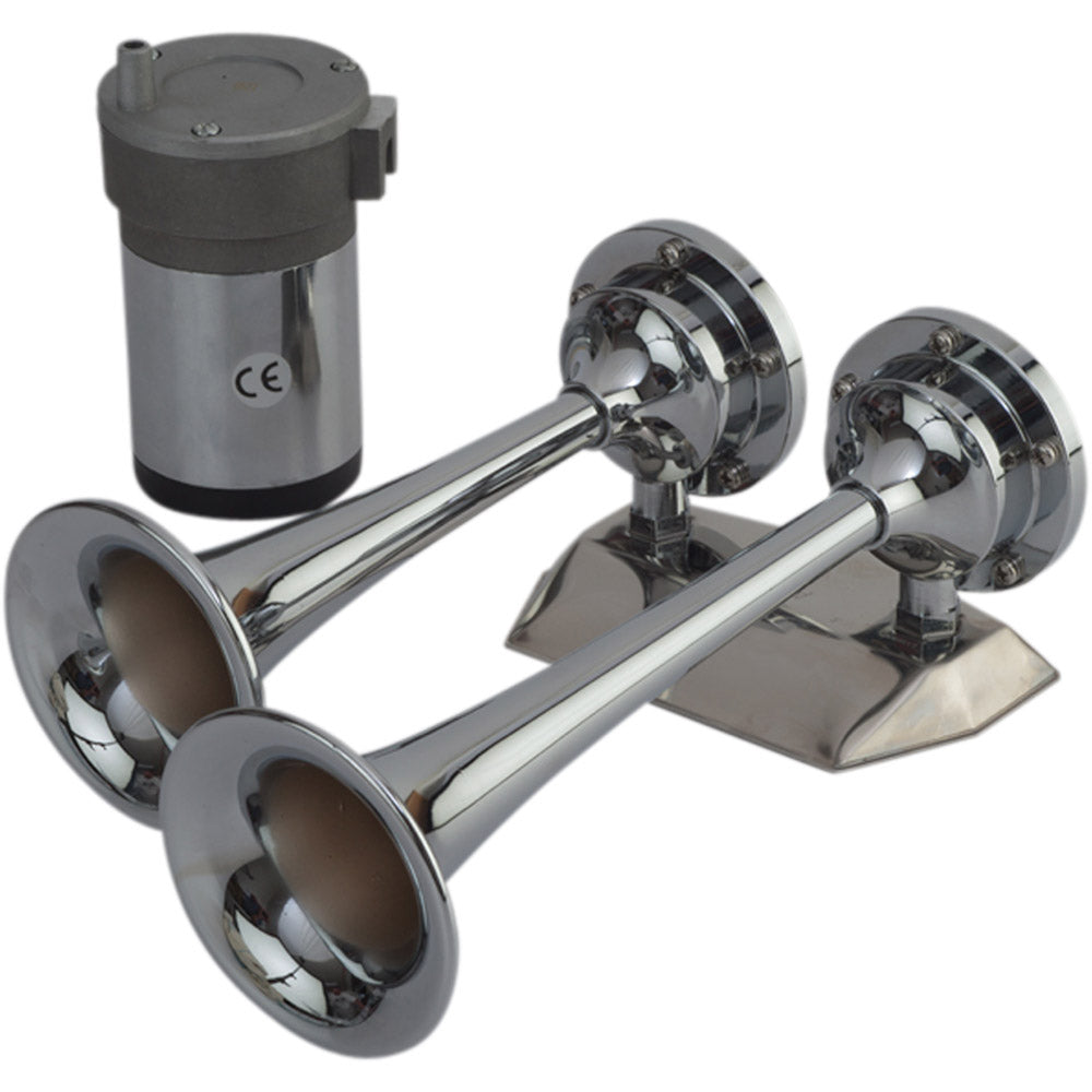 SeaDog MaxBlast Air Horn Mini Dual Trumpet 4326201