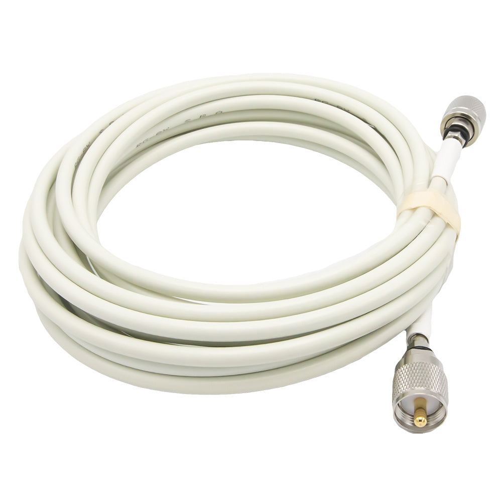 Shakespeare 20 Cable Kit fPhase III VHFAIS Antennas 2 Screw On PL259S RG8X Cable wFME Mini Ends Included PIII20ER