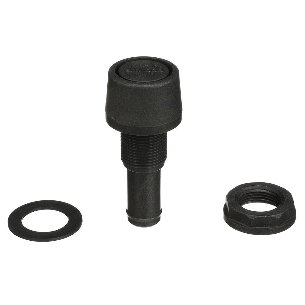Attwood Straight Fuel Vent Black Polypropylene 16073