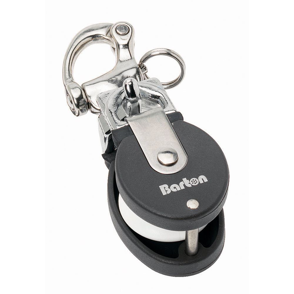 Barton Marine Size 2 Snatch Block wStainless Snap Shackle 35mm Sheave 90301
