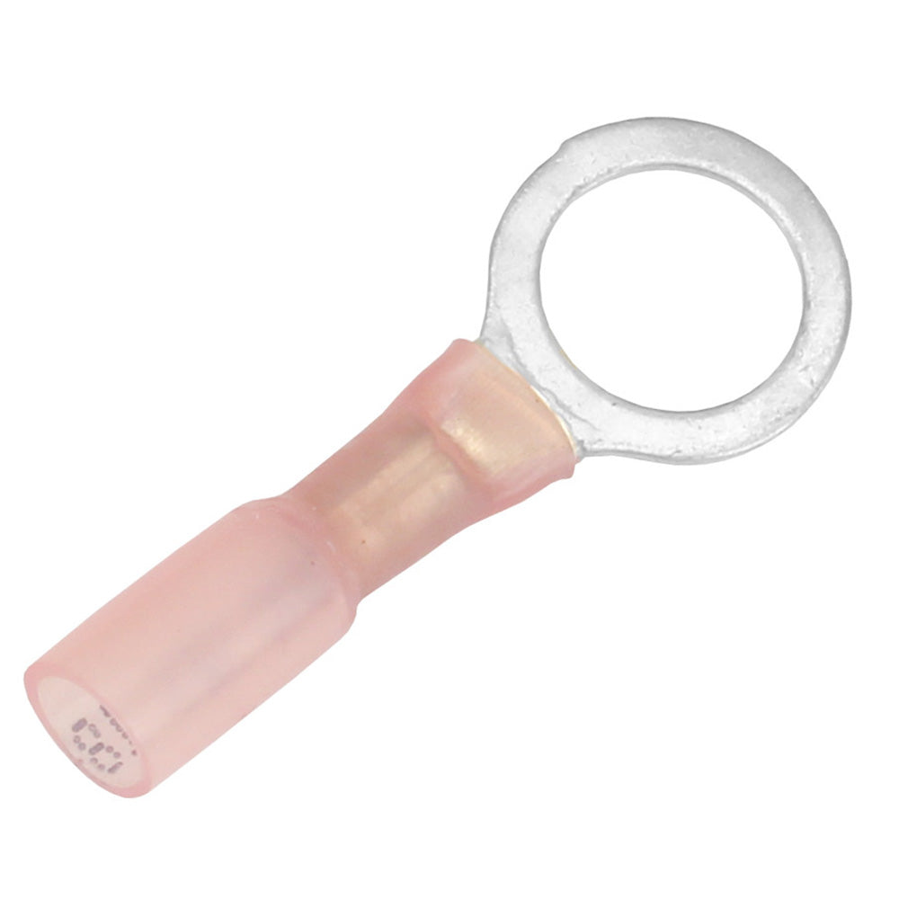 Pacer 2218 AWG Heat Shrink Ring Terminal 38 Stud Size 100 Pack TE1838R100