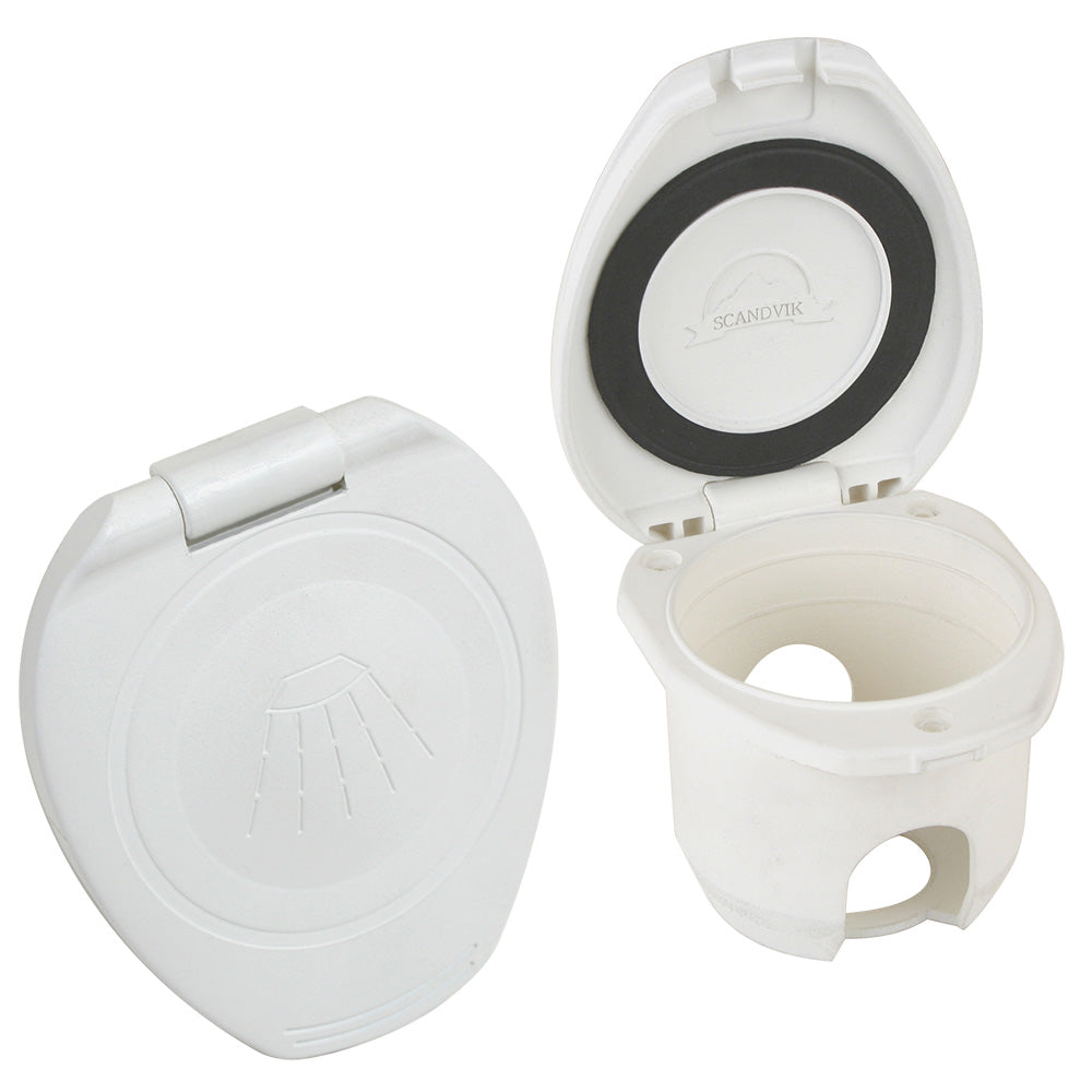 Scandvik Replacement White Cup  Cap fRecessed Shower 12104P