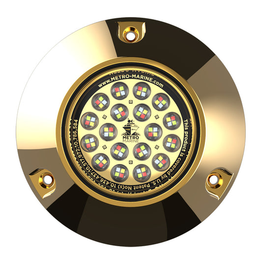 Metro Marine HighOutput Submersible Underwater Light wIntelligent Full Spectrum LEDs  RGBW 90 Beam FBMR1FS90