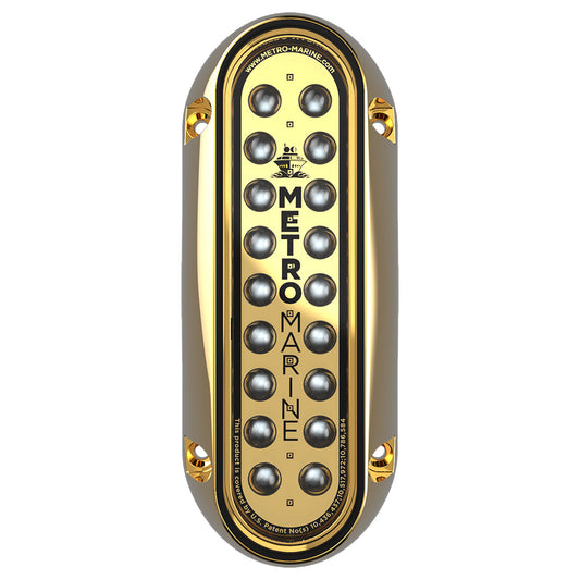 Metro Marine HighOutput Elongated Vertical Mount Light wIntelligent Monochromatic LEDs  Green 45 Beam FBME1VG345