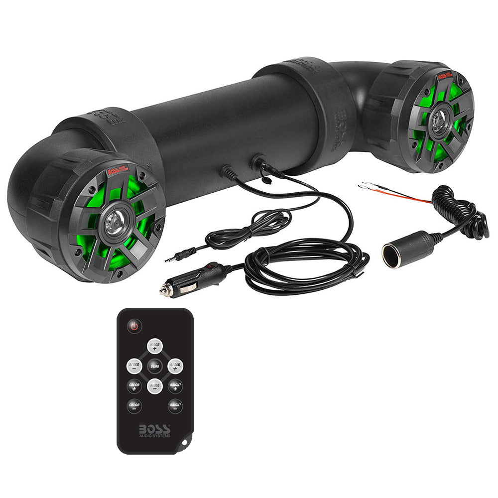 Boss Audio UTV4BRGB Amplified AllTerrain Sound System w4 Marine Speakers  1 Black Tweeters UTV4BRGB
