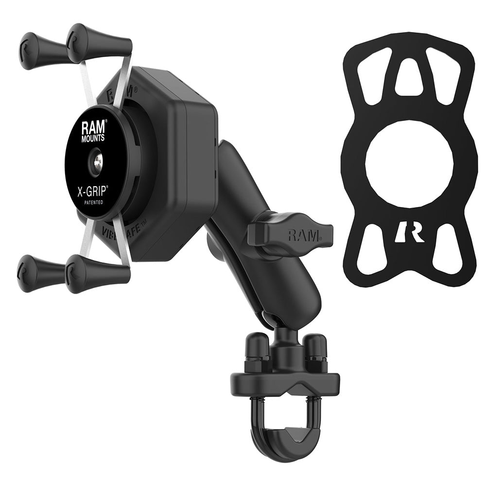 RAM Mount RAM XGrip Phone Mount wVibeSafe  UBolt Base  Medium RAMB149ZUN7462