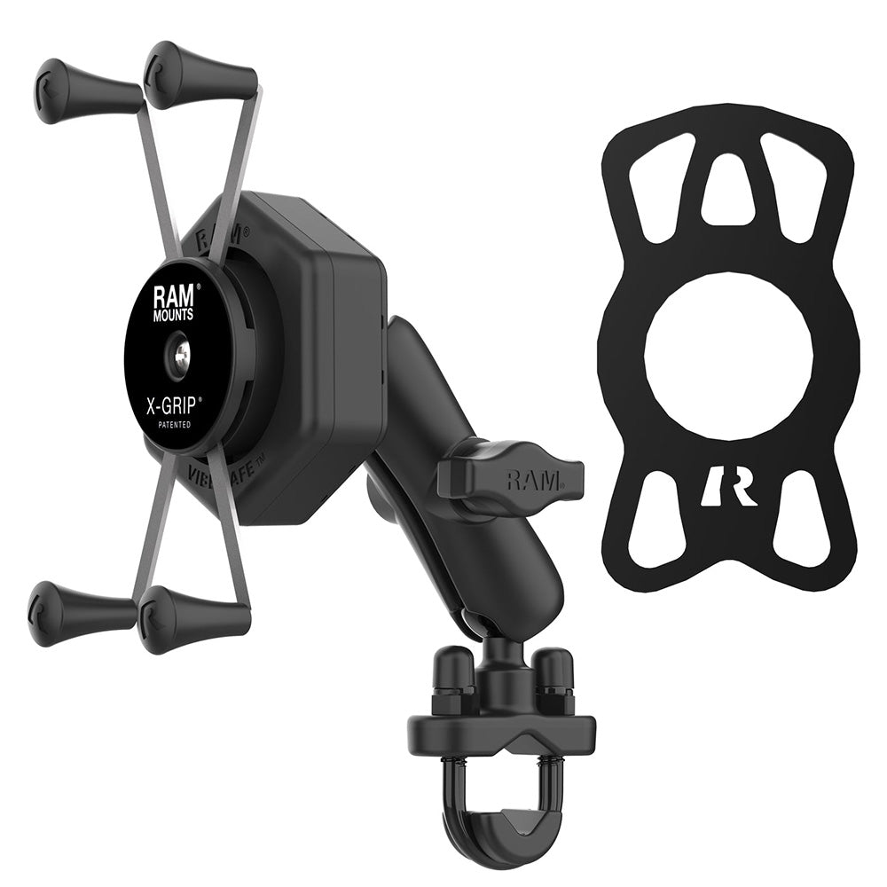 RAM Mount RAM XGrip Large Phone Mount wVibeSafe  UBolt Base  Medium RAMB149ZUN10462