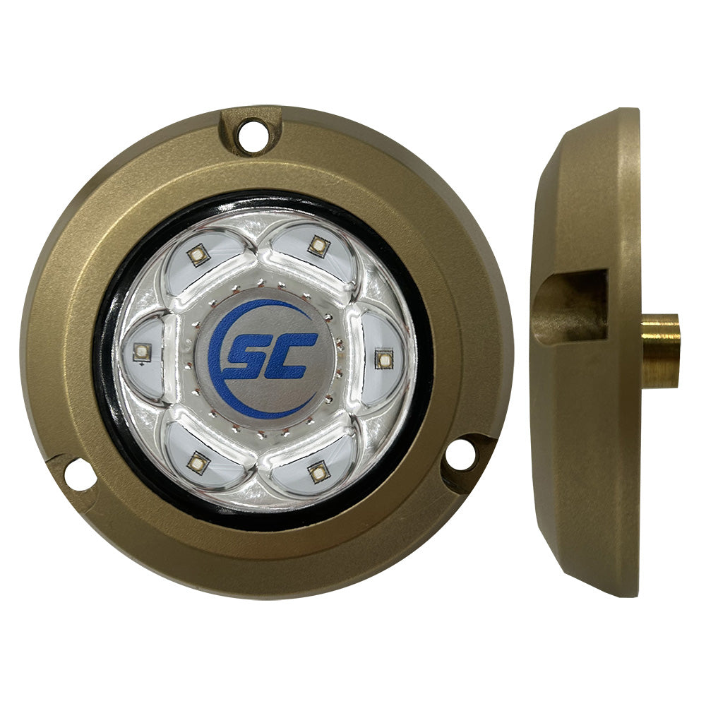 ShadowCaster SC2 Series Bronze Surface Mount Underwater Light  Bimini Blue SC2BBBZSM
