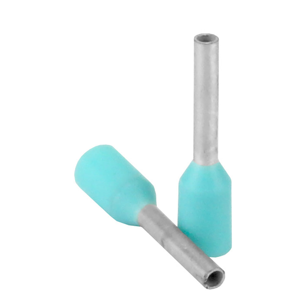 Pacer Turquoise 2224 AWG Wire Ferrule  6mm Length  25 Pack TFRL246MM25