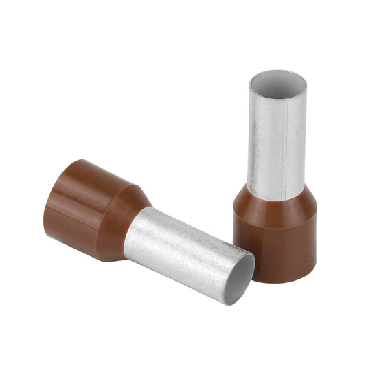 Pacer Brown 4 AWG Wire Ferrule  16mm Length  10 Pack TFRL416MM10