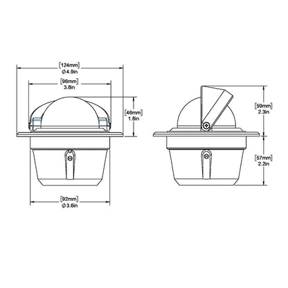 Ritchie F50 Explorer Compass  Flush Mount  Black F50