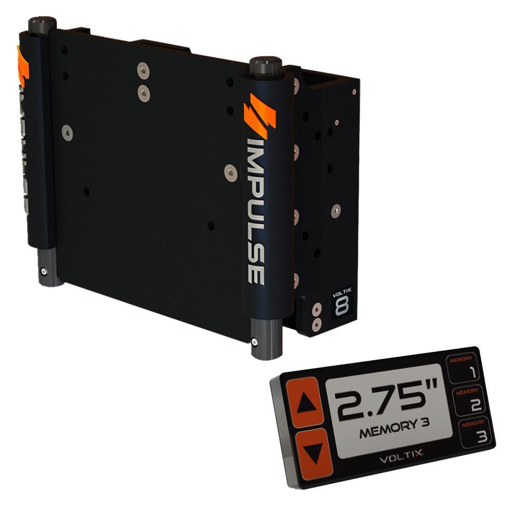 IMPULSE 8 Set Back Electric Jack Plate wSmart Control  Black Anodized 75060B