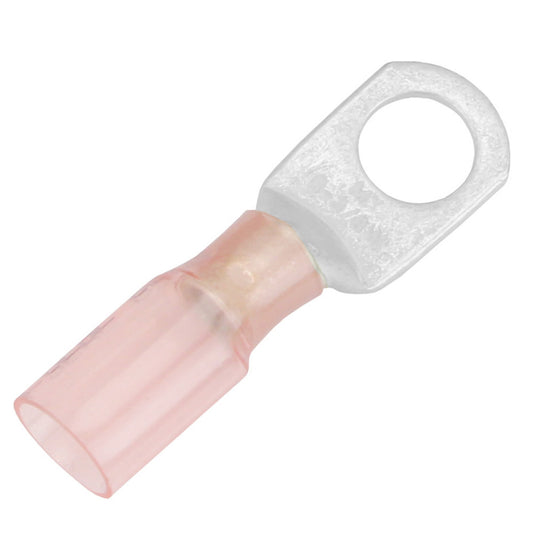 Pacer 8 AWG Heat Shrink Ring Terminal  38 Stud Size  25 Pack TE838R25