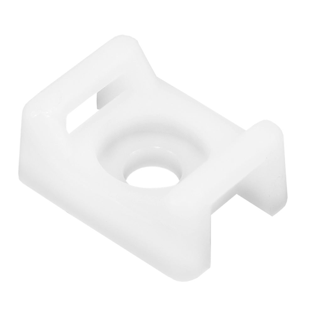 Pacer Screw Down Cable Tie Mount  10 Screw Mount Method  Natural Color  100 Pack CTM3S10100