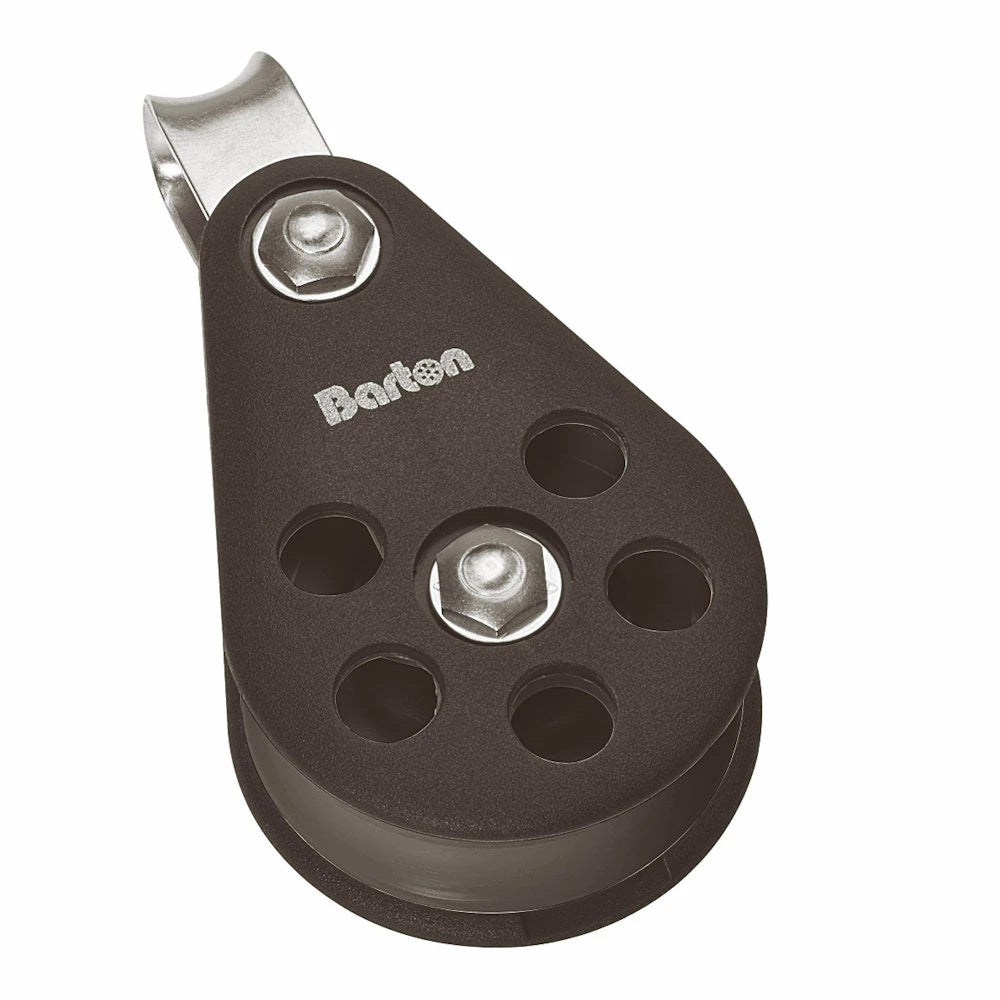 Barton Size 6 64mm Plain Bearing Pulley Single Block Fixed Eye N06110