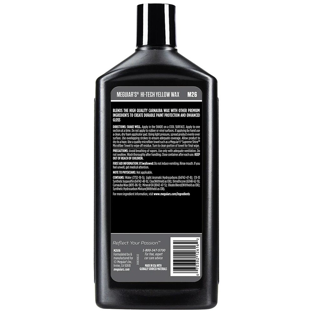 Meguiars HiTech Yellow Wax  16oz M2616