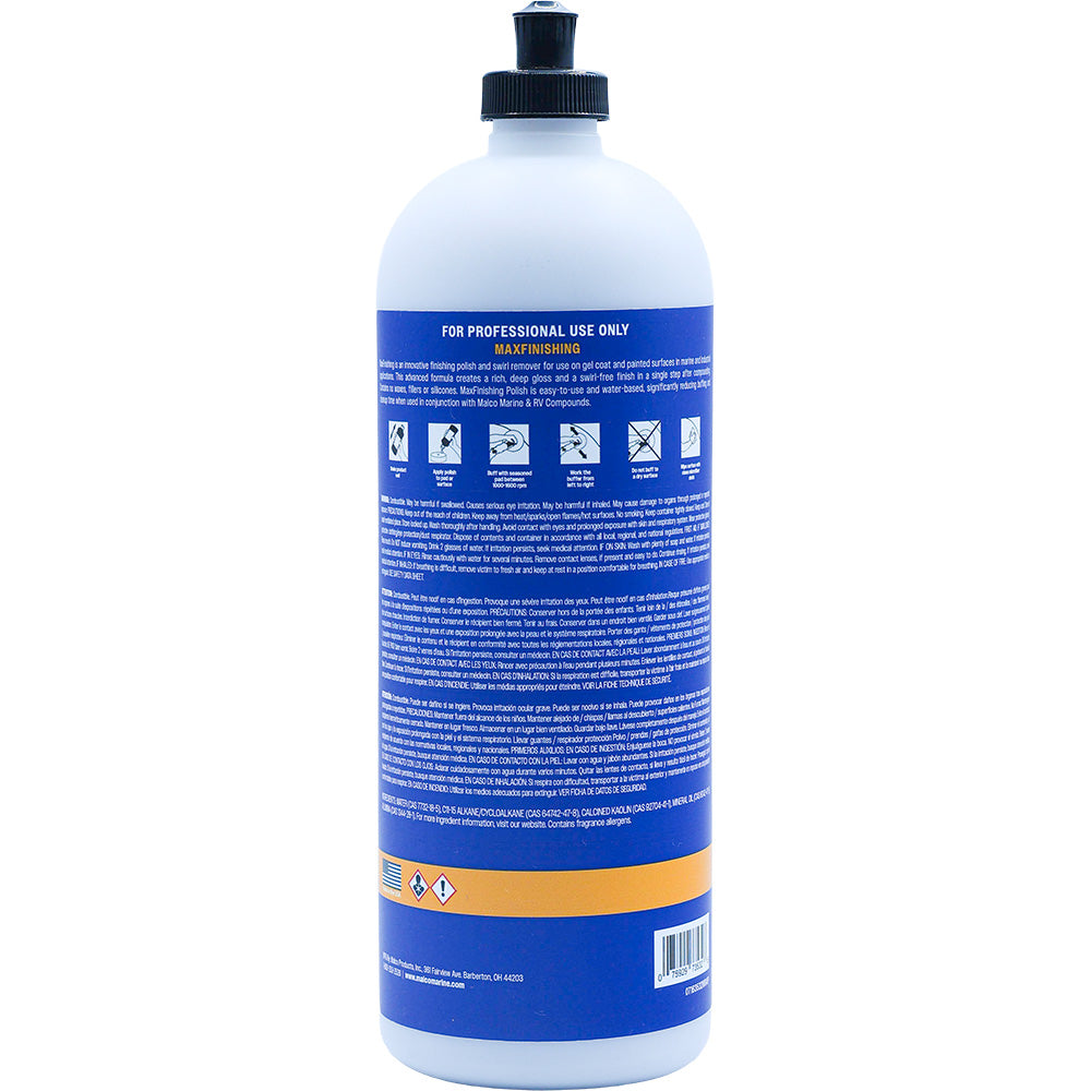 Malco MaxFinishing Polish  32oz 163532