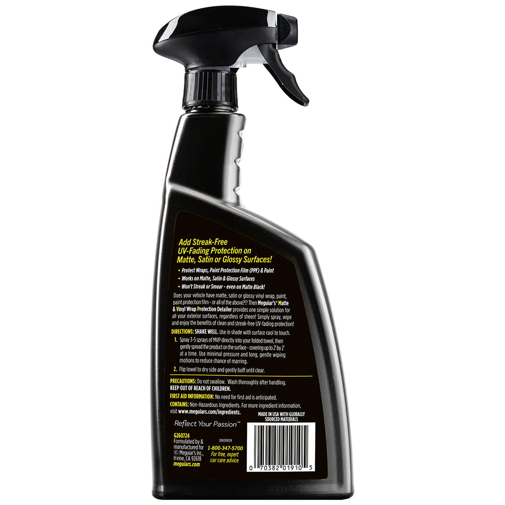 Meguiars MVP Detailer Matte  Vinyl Wrap Protection  24oz G260724