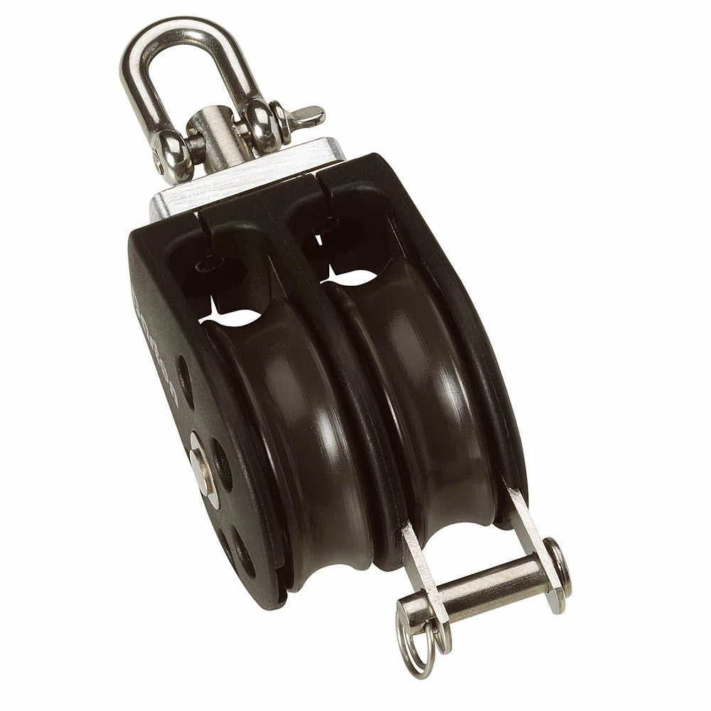 Barton Size 3 45mm Plain Bearing Pulley Block Double Swivel  Becket N03231