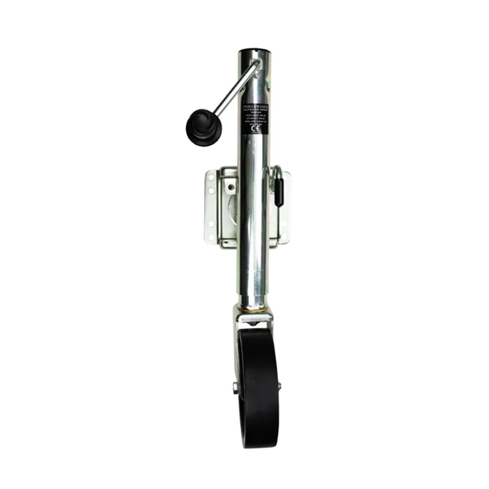 Powerwinch Saltwater Series Jack  1500lb BoltOn Single Wheel Zinc 500 HR Salt Spray 21600J1500B1ZR