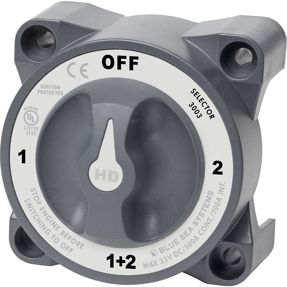 Blue Sea 3003 HDSeries Battery Switch Selector wAlternator Field Disconnect 3003