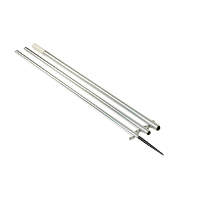 Lees 185 Bright Silver Pole wBlack Spike Step Tube 15 MX8718CR