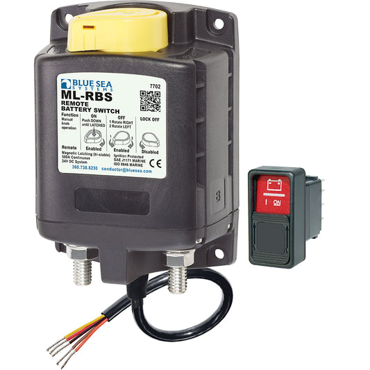 Blue Sea 7702 MLSeries Remote Battery Switch wManual Control 24V DC 7702
