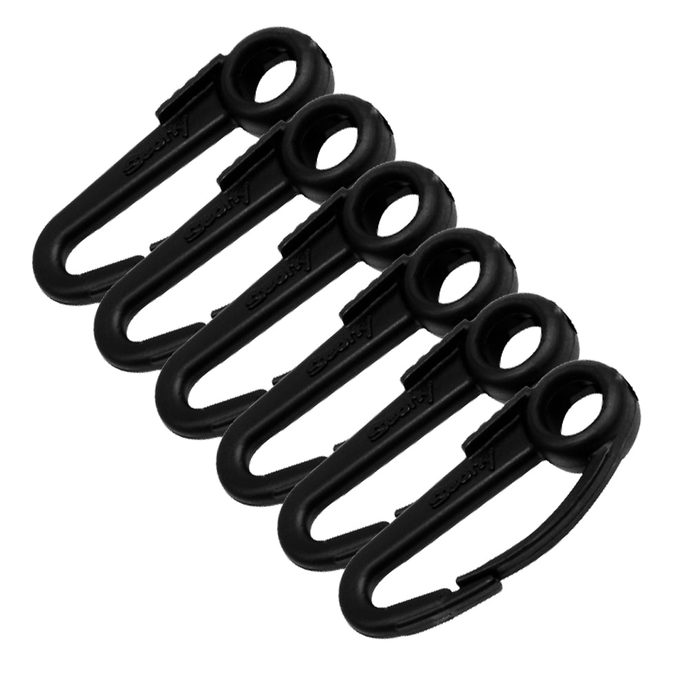 Scotty Nylon Snap Hook Black 6Pack 590BK
