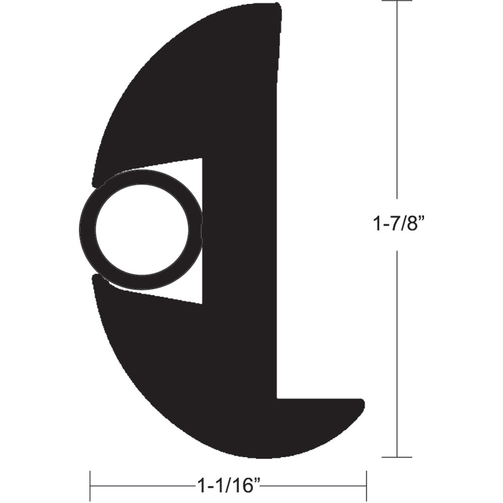 TACO Flex Vinyl Rub Rail Kit  Black wBlack Insert  70  178 x 1116 V112423BBK702