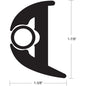 TACO Flex Vinyl Rub Rail Kit  Black wBlack Insert  70  178 x 138 V113426BBK702