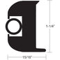 TACO Flex Vinyl Rub Rail Kit  Black wBlack Insert  50  114 V113447BBK502