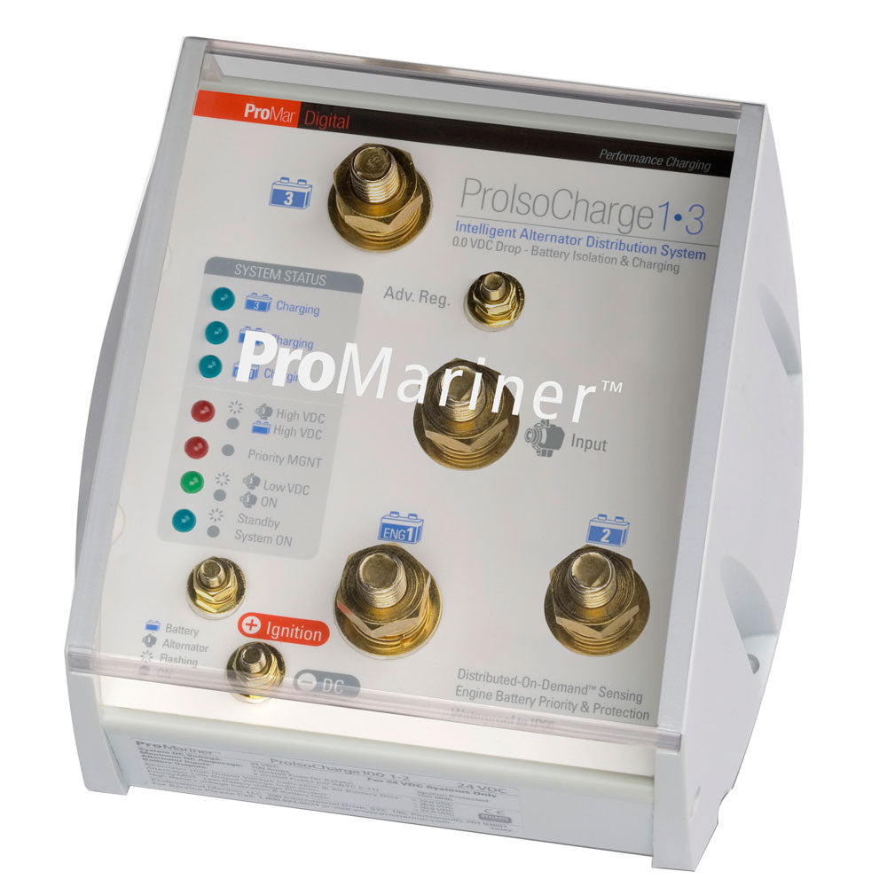 ProMariner ProIsoCharge Battery Isolator 120Amp 1Alt 3Bat  12V 23124