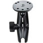 RAM Mount Double Socket Arm w25 Round Base RAMB103U