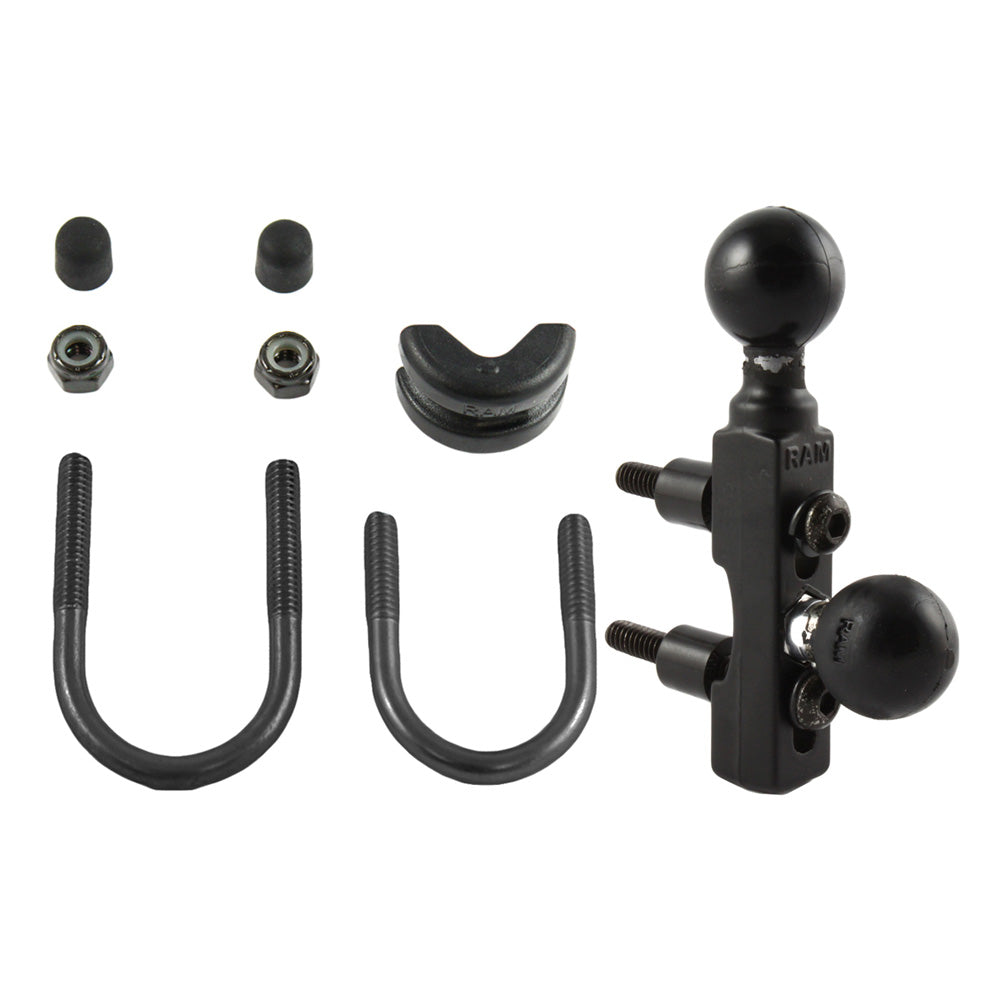 RAM Mount Motorcycle Combination Base fHandlebar or BrakeClutch Reservoir w2 1 Balls RAMB3098U