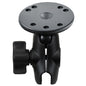 RAM Mount Short Double Socket Arm w25 Round Base RAMB103UA