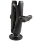 RAM Mount 15 Ball Double Socket Arm w25 Round Base RAM103U