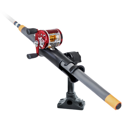 RAM Mount RAM Tube Jr Fishing Rod Holder Standard 6 Length Post Spline  Combo BulkheadFlat Surface Base wPlunger